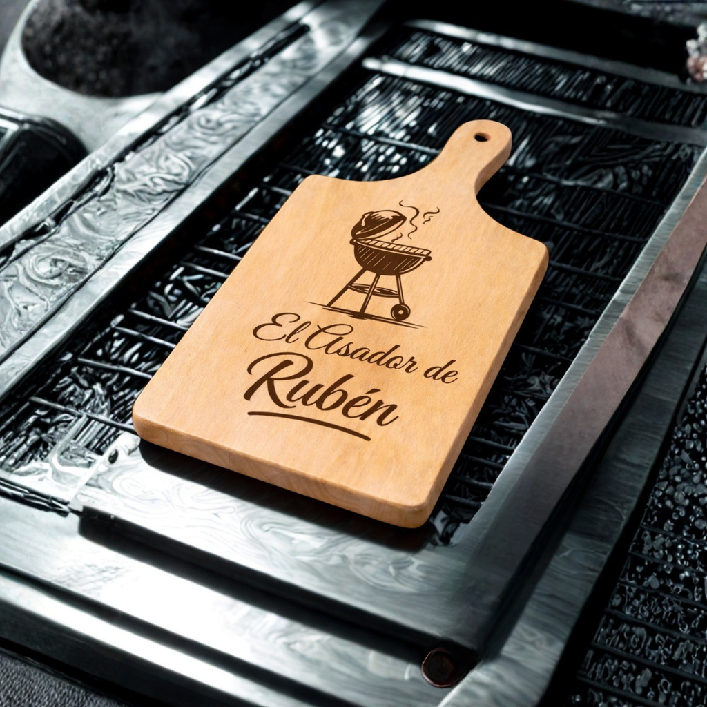 Tabla de Madera Premium - Grabado Láser Personalizado.
