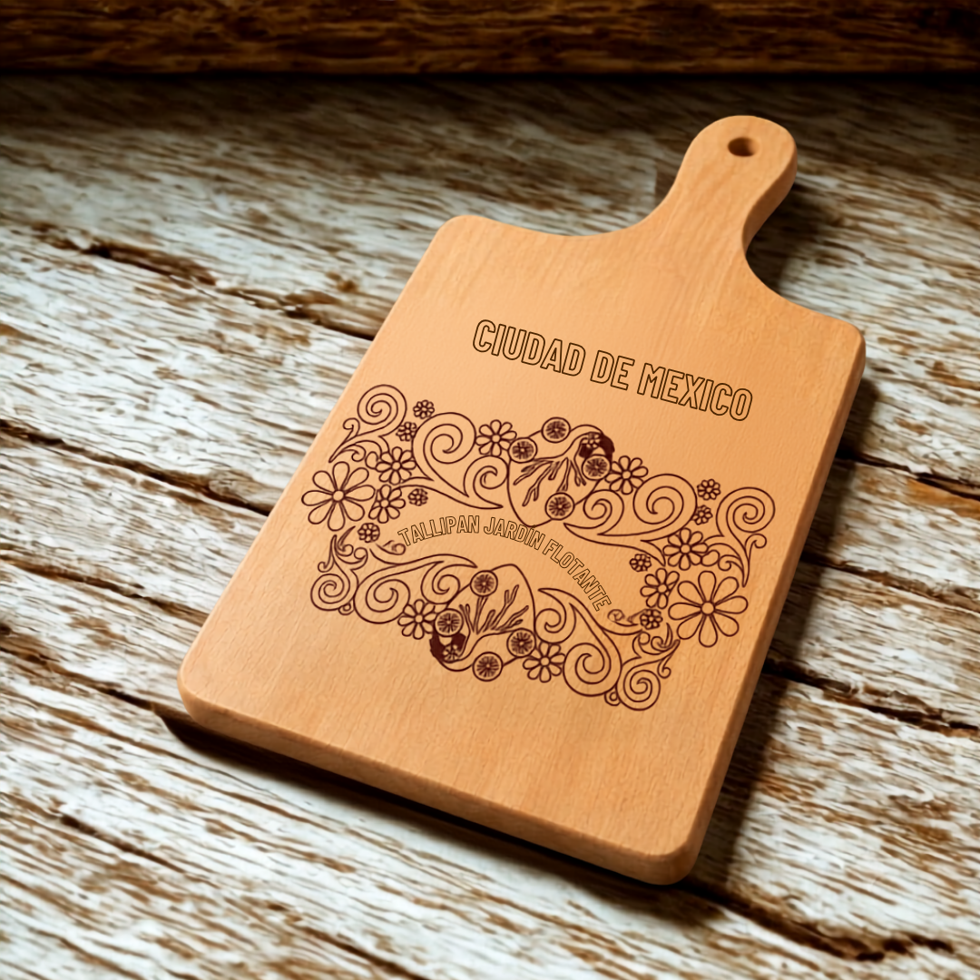 Tabla de Madera Premium - Grabado Láser Personalizado.